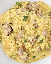 Fennel-and-sausage risotto