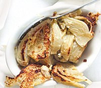 Fennel baked in milk