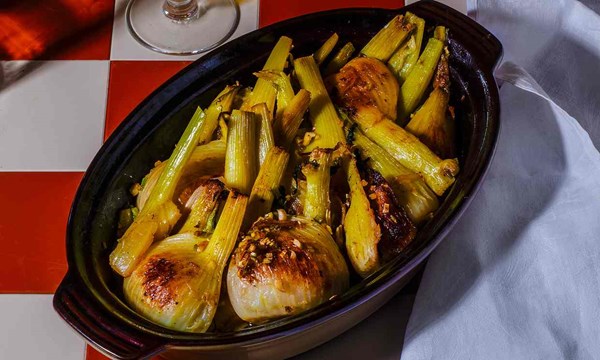 Fennel baked with white wine (Fenouil au four)