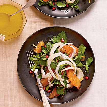 Fennel, blood orange, and watercress salad