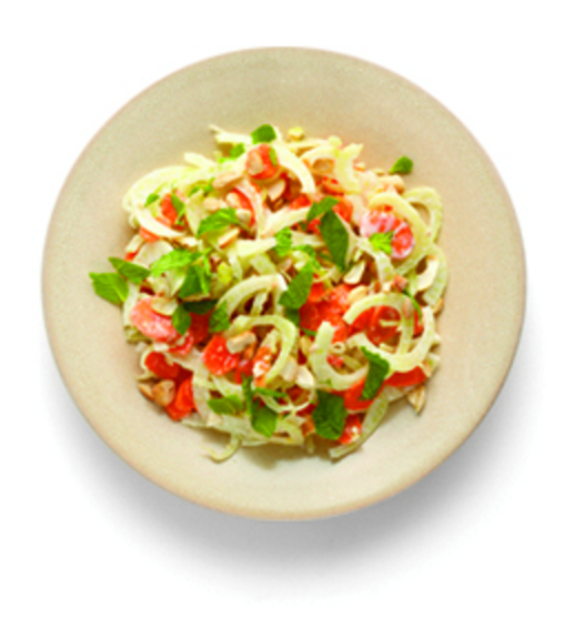 Fennel-carrot salad with yogurt dressing