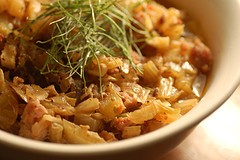 Fennel, chilli & pork sausage soup