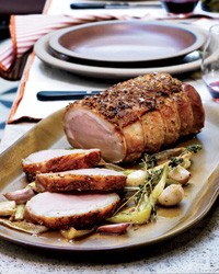 Fennel-garlic pork roast