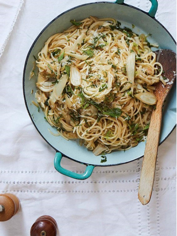 Fennel, lemon & mint spaghetti