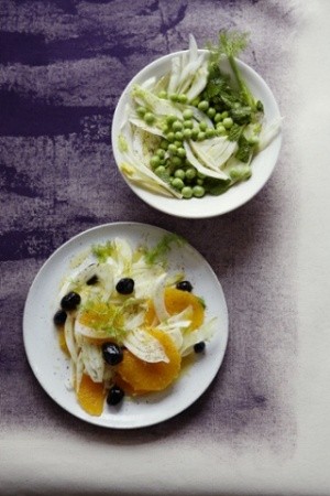 Fennel, pea and mint salad