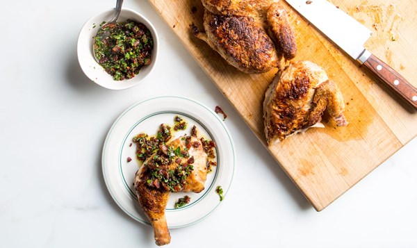 Fennel-rubbed chick-etta