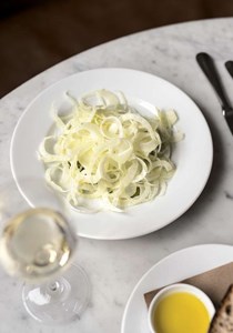 Fennel salad with Castelvetrano olives and provolone [Ignacio Mattos]
