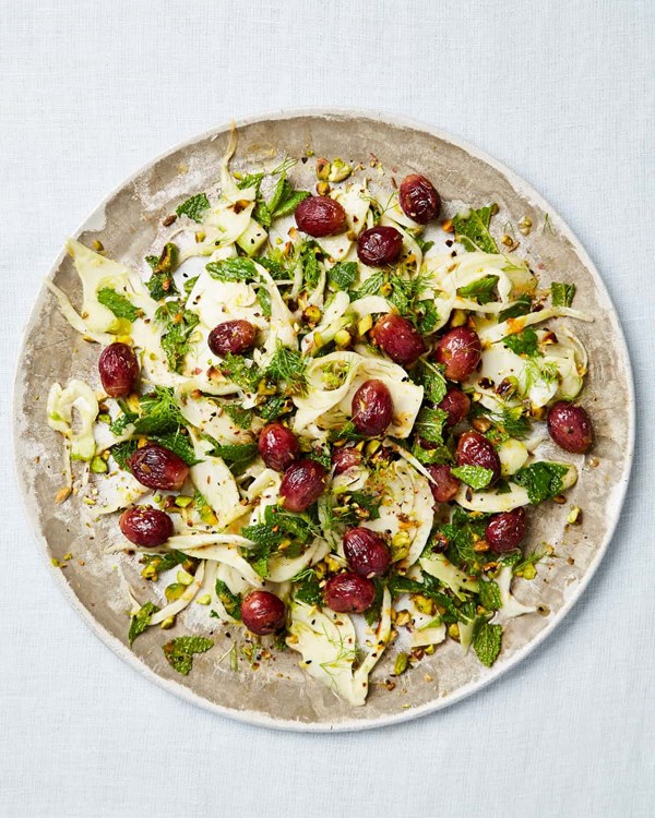Fennel salad with pistachios and ovendried grapes recipe Eat Your Books