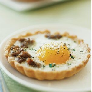 Fennel sausage and egg tartlets