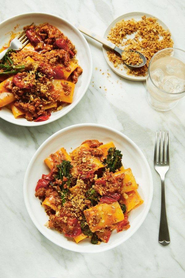 Fennel sausage, gochujang and vodka paccheri