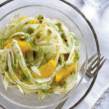 Fennel slaw with orange vinaigrette