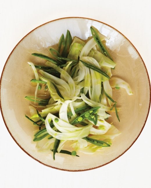 Fennel, sugar snap peas, and tarragon 