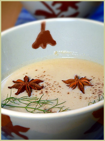 Fennel velouté and its sweet spices