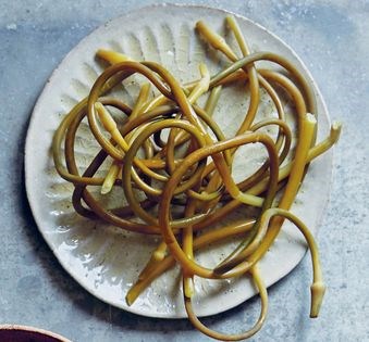 Fermented garlic scapes