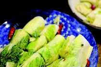 Fermented napa cabbage (Hakusai no tsukemono)