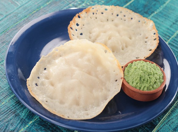 Fermented-rice pancakes (Appam)