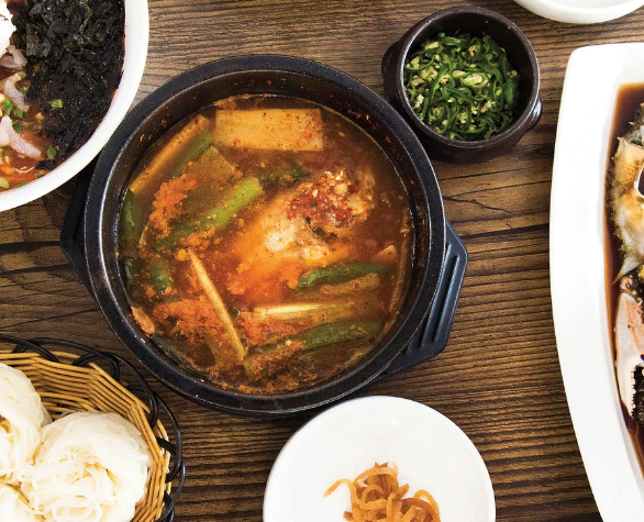 Fermented soybean stew (Doenjang jigae)