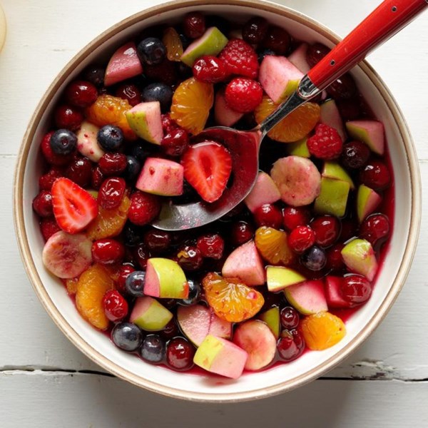Festive cranberry fruit salad