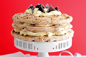 Festive Dacquoise with Baileys cream