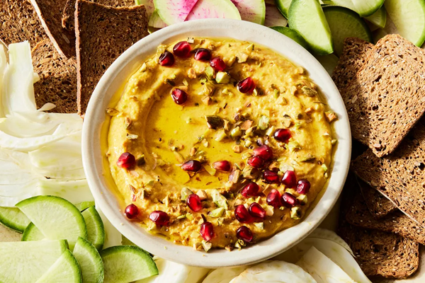 Festive golden beet dip