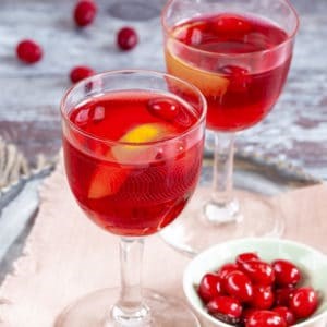 Festive spiced cranberry & orange vodka