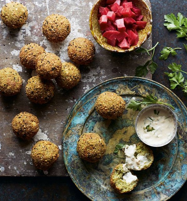 Feta & nigella-seed falafel