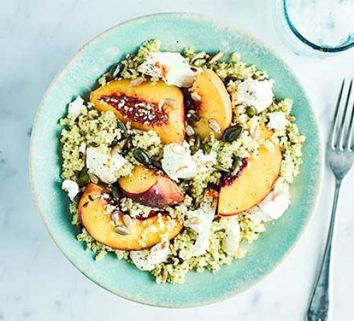 Feta & peach couscous 