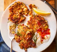 Feta & spring onion fritters (Georgia Hughes)