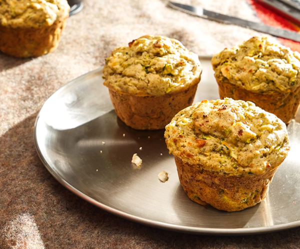 Feta & zucchini muffins