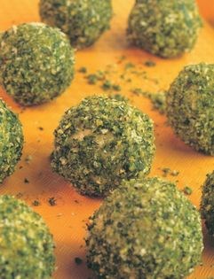 Feta and couscous fritters with schoog