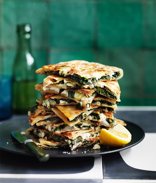Feta and greens gözleme