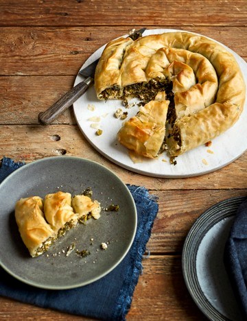 Feta and kale börek