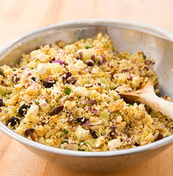 Feta and olive couscous salad