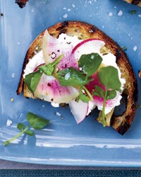 Feta-and-radish toasts