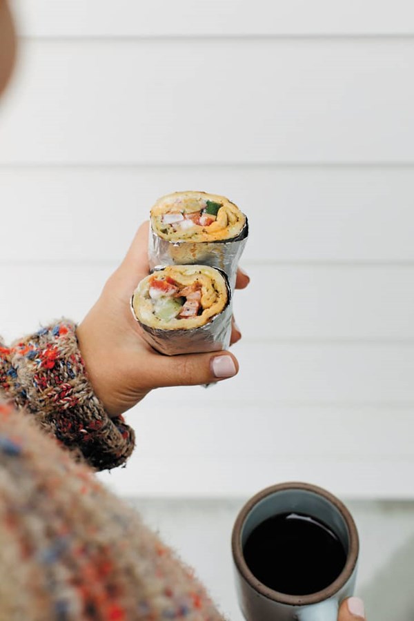 Feta and za'atar omelet roll-ups