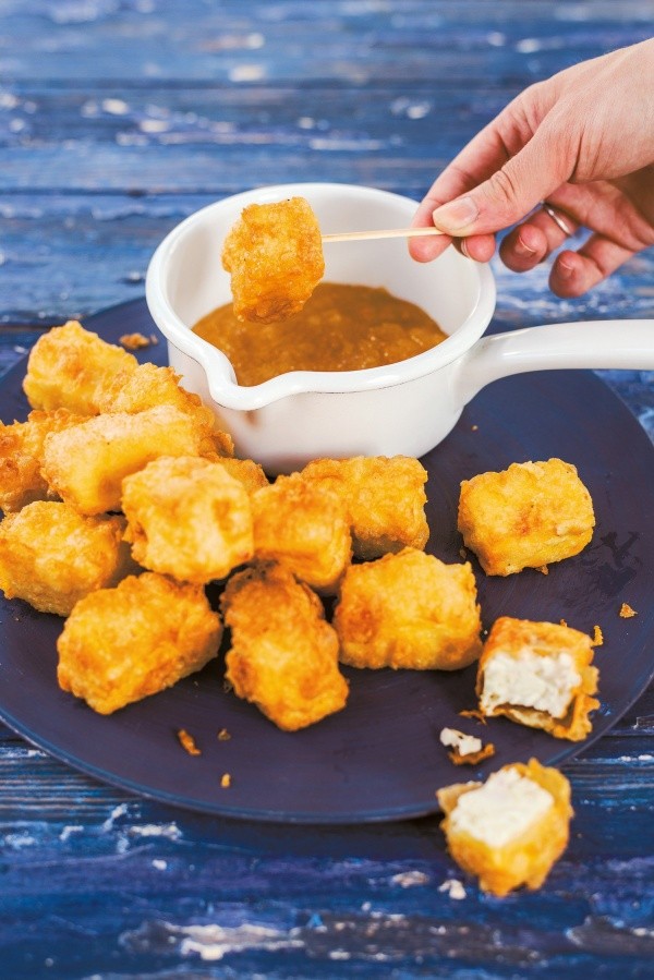 Feta bites with preserved lemon jam