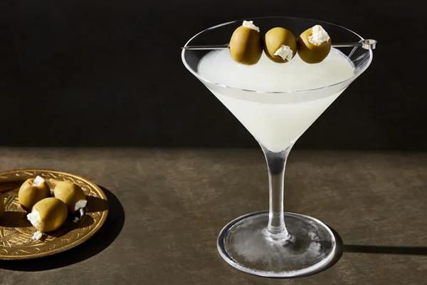 Feta-brine martini