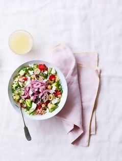 Feta, chickpea and cous cous salad