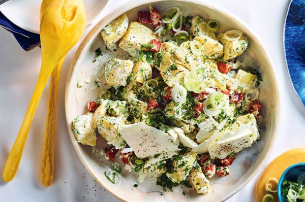 Feta, chorizo and potato salad
