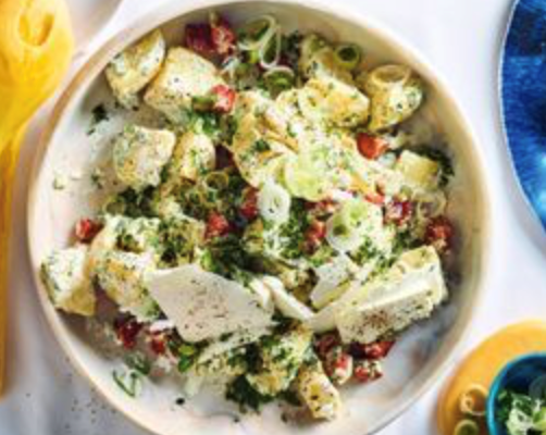 Feta, chorizo and potato salad