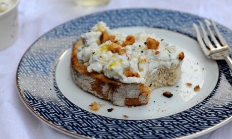 Feta, hazelnut and rosemary crunch