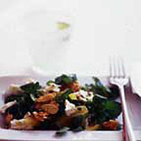 Feta, orange and watercress salad with honey-roast almonds