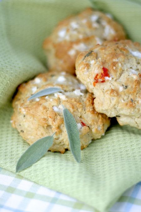 Feta, sage & peppadew scones