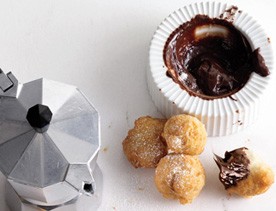 Fettuccine with morels, asparagus, and goat cheese