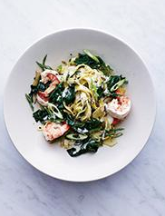 Fettuccine with shrimp