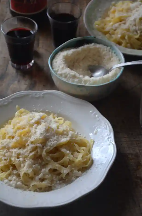 Fettucine with butter and Parmesan
