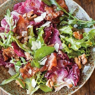 Field salad with pancetta & walnuts (Insalata del campo)
