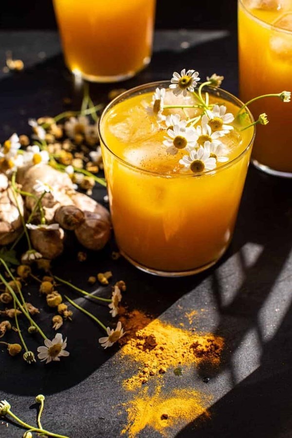 Fiery golden mango tonic pitcher