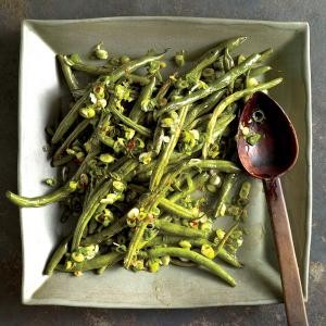 Fiery green beans