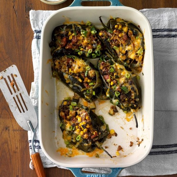 Fiery stuffed poblanos